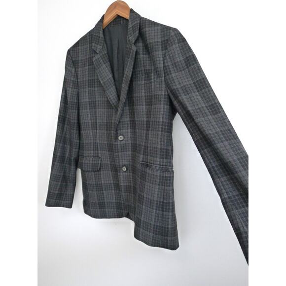 VINCE Plaid Italian Wool Felt Blazer Sport Coat Two Button Saks 36 $645 - Picture 2 of 9